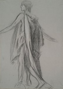 Frühe Figurenstudie von Edwin Austin Abbey