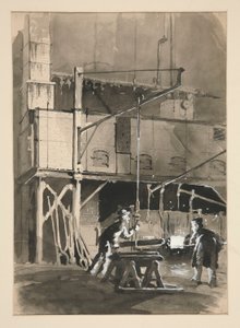 Fabrikstudie: Ofen zum Eisenschmelzen von Edwin Austin Abbey