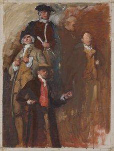 Figurenstudie für Die Apotheose von Pennsylvania, Repräsentantenhaus, Pennsylvania State Capitol, Harrisburg von Edwin Austin Abbey