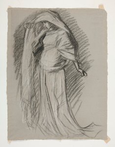 Figurenstudie für Schloss der Jungfrauen, aus Die Suche nach dem Heiligen Gral (eine Serie von fünfzehn Gemälden für die Boston Public Library, abgeschlossen 1901) von Edwin Austin Abbey