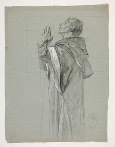 Figurenstudie für König Artus von Edwin Austin Abbey