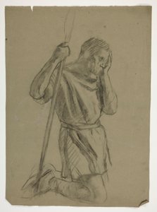 Figurenstudie für König Artus von Edwin Austin Abbey