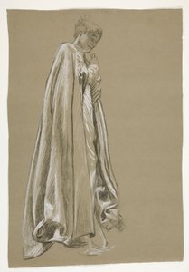 Figurenstudie für die Kindheit von Galahad(?) aus Die Suche nach dem Heiligen Gral (eine Serie von 15 Gemälden für die Boston Public Library, abgeschlossen 1901) von Edwin Austin Abbey