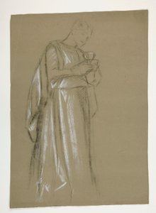 Figurenstudie für den jungen Galahad (?), aus Die Suche nach dem Heiligen Gral (erste einer Serie von fünfzehn Wandgemälden für die Boston Public Library, abgeschlossen 1901)