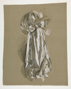 Figurenstudie für den jungen Galahad, aus Die Suche nach dem Heiligen Gral (erste einer Serie von fünfzehn Wandgemälden für die Boston Public Library, abgeschlossen 1901) von Edwin Austin Abbey