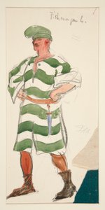 Fischhändler, Kostümentwurf für Henry Irving von Edwin Austin Abbey