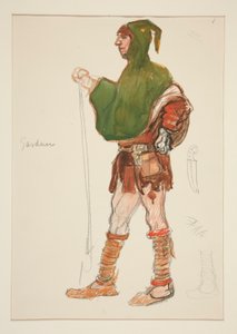 Gärtner, Kostümentwurf für Henry Irving von Edwin Austin Abbey