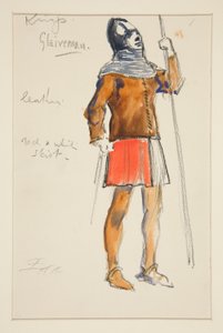 Glaiveman, Kostümentwurf für Henry Irving von Edwin Austin Abbey