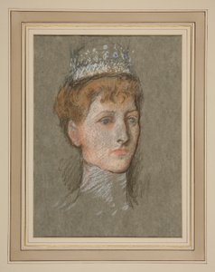 Kopf der Prinzessin von Wales (Königin Mary) von Edwin Austin Abbey