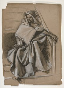 Heiliger Gral Serie. Studie einer verhüllten Figur. von Edwin Austin Abbey