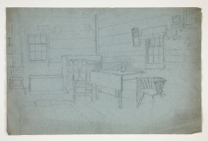 Innenstudie von Edwin Austin Abbey