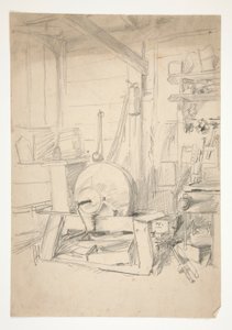 Innenstudie von Edwin Austin Abbey