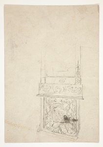 Innenstudie eines Kaminstücks von Edwin Austin Abbey