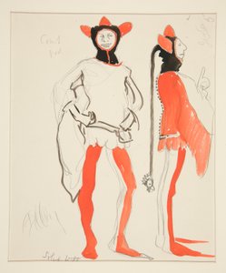 Narren, Kostümentwurf für Henry Irving von Edwin Austin Abbey
