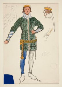 John of Gaunt, Kostümskizze für Henry Irving