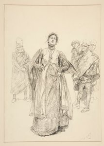 Katharina, Illustration für Akt I, Szene i, Der Widerspenstigen Zähmung von Edwin Austin Abbey
