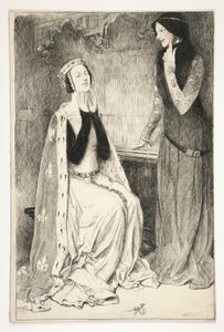Katherine und Alice - Akt III, Szene V, König Heinrich V von Edwin Austin Abbey