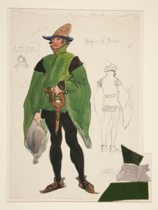 Gefängniswärter, Kostümskizze für Henry Irving