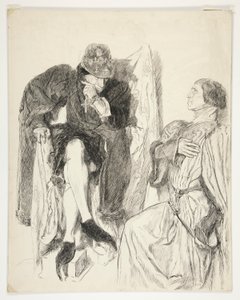 König Ludwig XI - Akt III, Szene III, König Heinrich VI (Teil III) von Edwin Austin Abbey