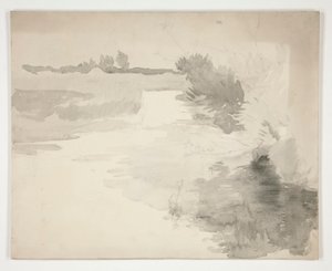 Landschaft an einem Fluss von Edwin Austin Abbey