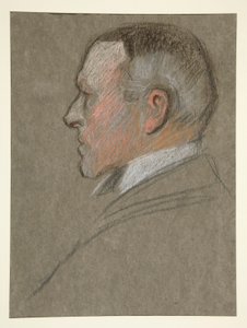 Linkes Profil eines Mannes, für die Krönung von Edw. VII