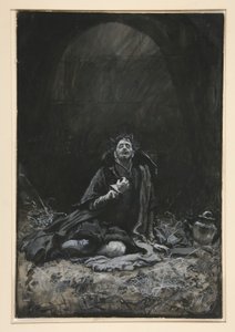 Malvolio im Kerker, Illustration zu Akt III, Szene iv, Was ihr wollt von Edwin Austin Abbey