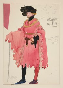 Norfolk, Kostümentwurf für Henry Irving