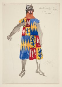 Northumberland - Tabard, Kostümskizze für Henry Irving von Edwin Austin Abbey