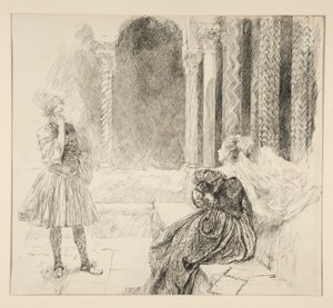 Olivia und Viola, Illustration zu Akt I, Szene v, Was ihr wollt