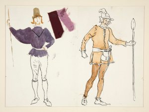 Bauern, Kostümentwurf für Henry Irving