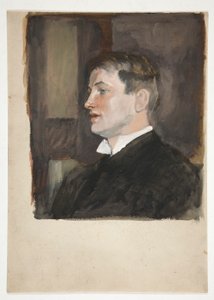 Porträt eines jungen Mannes (unbekannter Dargestellter) von Edwin Austin Abbey
