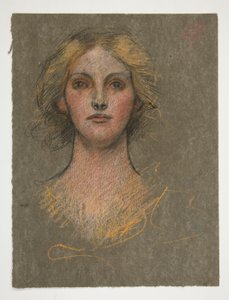 Porträt einer jungen Frau von Edwin Austin Abbey