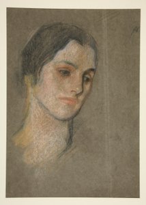 Porträt einer unbekannten Frau von Edwin Austin Abbey