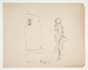 Vorzeichnung für Die lustigen Weiber von Windsor von Edwin Austin Abbey