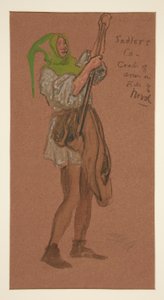 Sadlers Kostüm, Kostümentwurf für Henry Irving von Edwin Austin Abbey