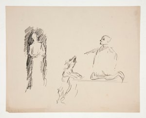 Blatt mit Figurenstudien von Edwin Austin Abbey