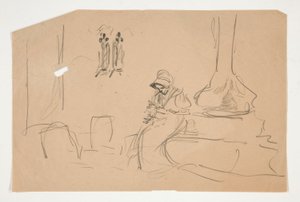 Skizze für von Edwin Austin Abbey