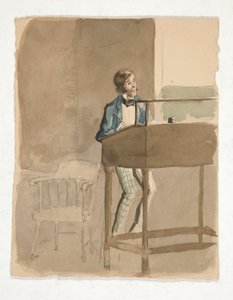 Skizze für Charles Dickens von Edwin Austin Abbey