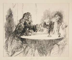 Skizze für Der Edle Patron von Edwin Austin Abbey