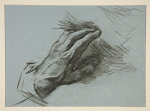 Skizze einer Hand von Edwin Austin Abbey