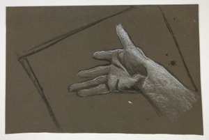 Skizze einer Hand von Edwin Austin Abbey