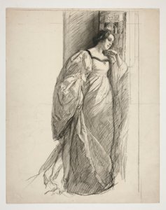 Skizze einer Dame, Illustration für
