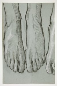 Skizze von drei Füßen (recto); Skizze von einem Fuß (verso) von Edwin Austin Abbey