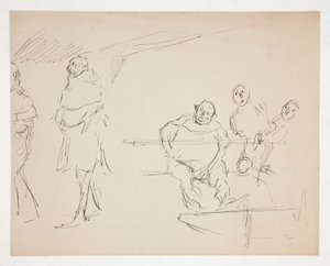 Studien für ein nicht identifiziertes Shakespeare-Stück (Falstaff?) (recto und verso)