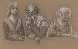 Studien von 3 Frauen für die Royal Exchange von Edwin Austin Abbey