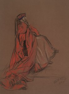 Studie für Kardinal Woolsey für den Prozess von Catherine von Edwin Austin Abbey