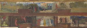 Studie für Die Suche und das Erreichen des Heiligen Grals, Buchauslieferungsraum, Boston Public Library