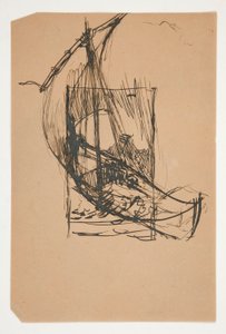 Studie für Die Suche nach dem Heiligen Gral (Serie von fünfzehn Gemälden für die Boston Public Library, abgeschlossen 1901) von Edwin Austin Abbey