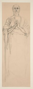 Studie für ein Glasfenster mit Darstellung des Hl. Petrus, Paris von Edwin Austin Abbey