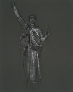 Studie für allegorische Figur der Kunst, Rondell in der Rotunde des Pennsylvania State Capitol Building, Harrisburg, 1902-1911 von Edwin Austin Abbey